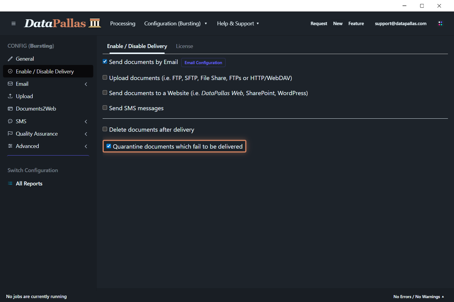 DataPallas Enable Quarantine For Failed Documents (updated -dp)