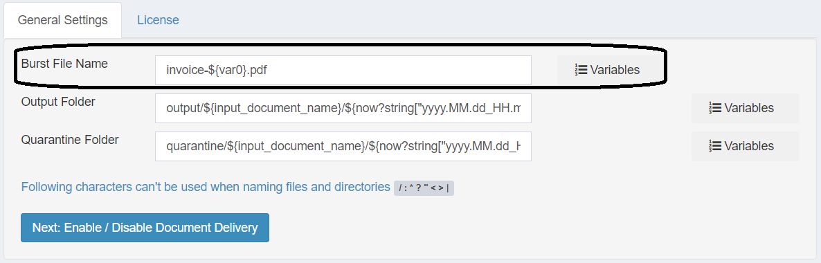 Report Bursting - Invoices Email Message