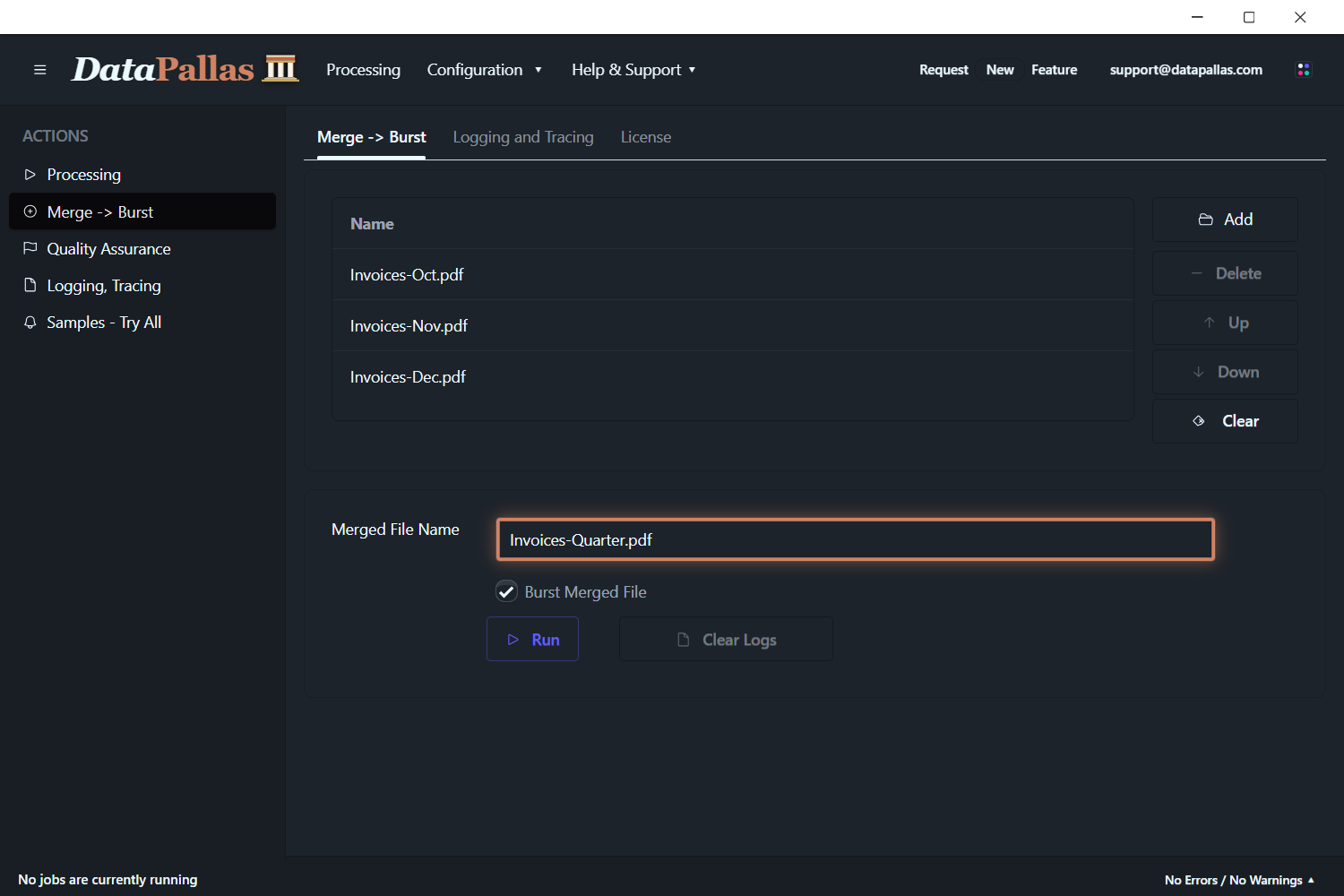 Merge PDF Files User Interface (updated -dp)