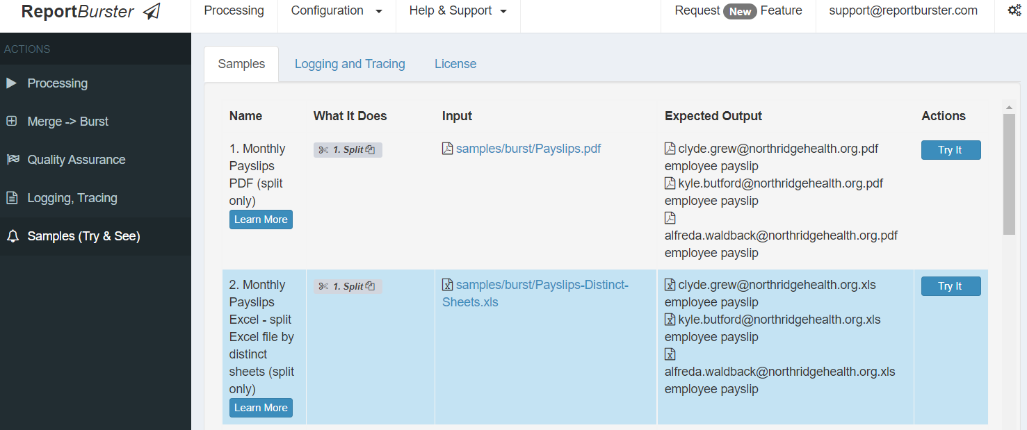 DataPallas Burst Excel By Distinct Sheets - TryIt