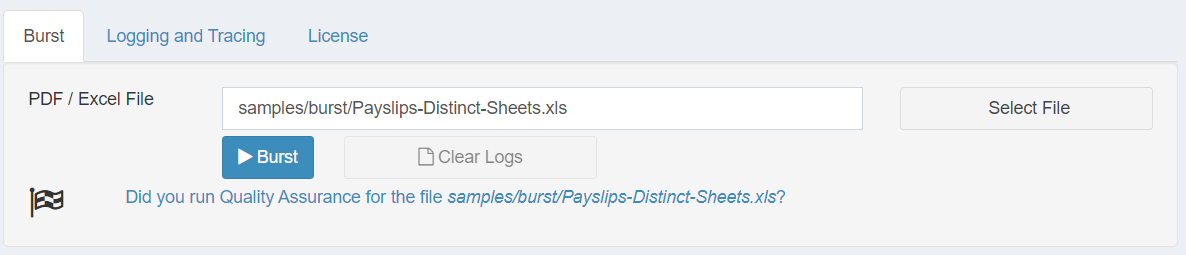 DataPallas Burst Excel By Distinct Sheets - Process