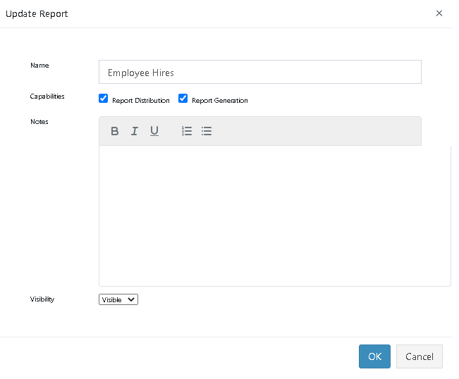 Create a new report in DataPallas