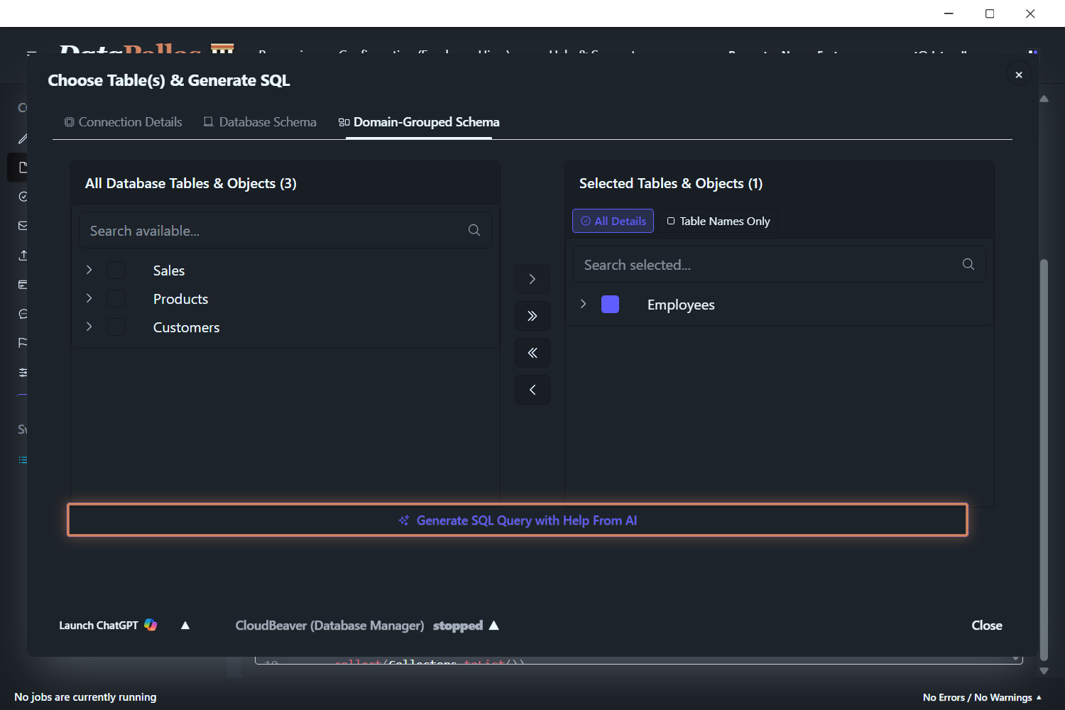 AI Generate SQL Query Using Domain-grouped Schema - DataPallas (updated -dp)