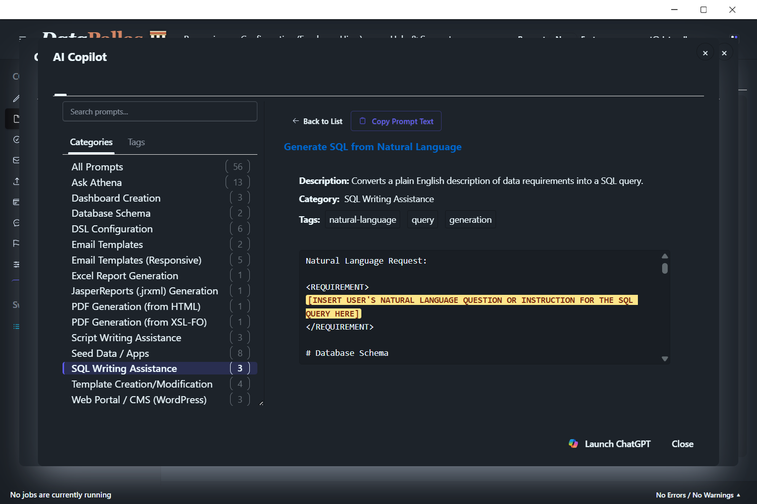 AI Generate SQL Query - DataPallas
