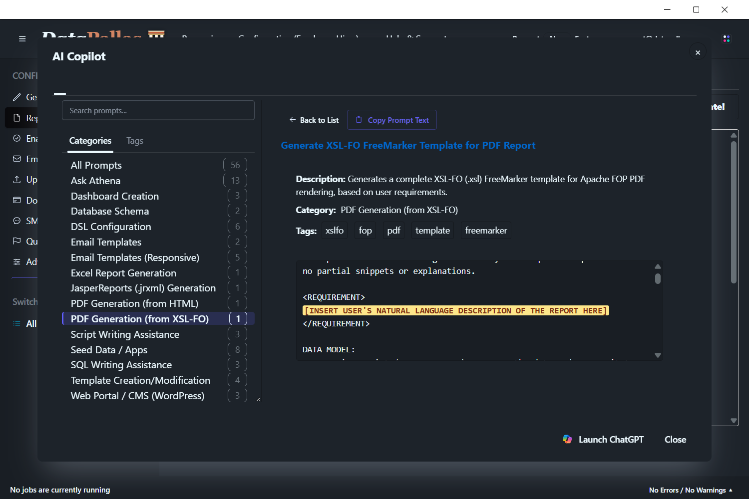 AI Driven Output Template AI Prompt - DataPallas