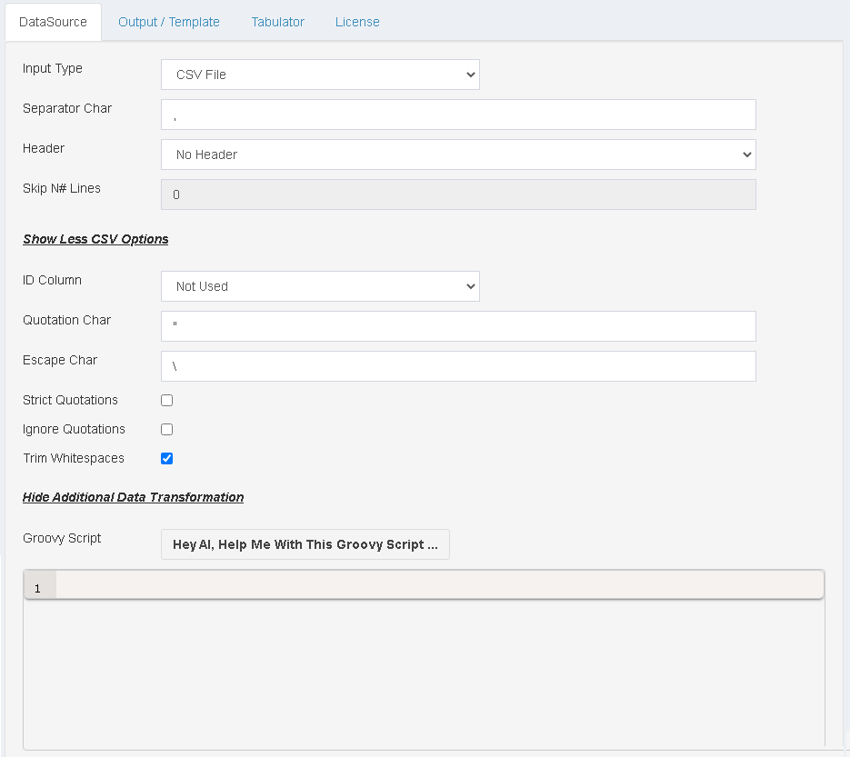 DataPallas More Advanced Options and Additional Transformation