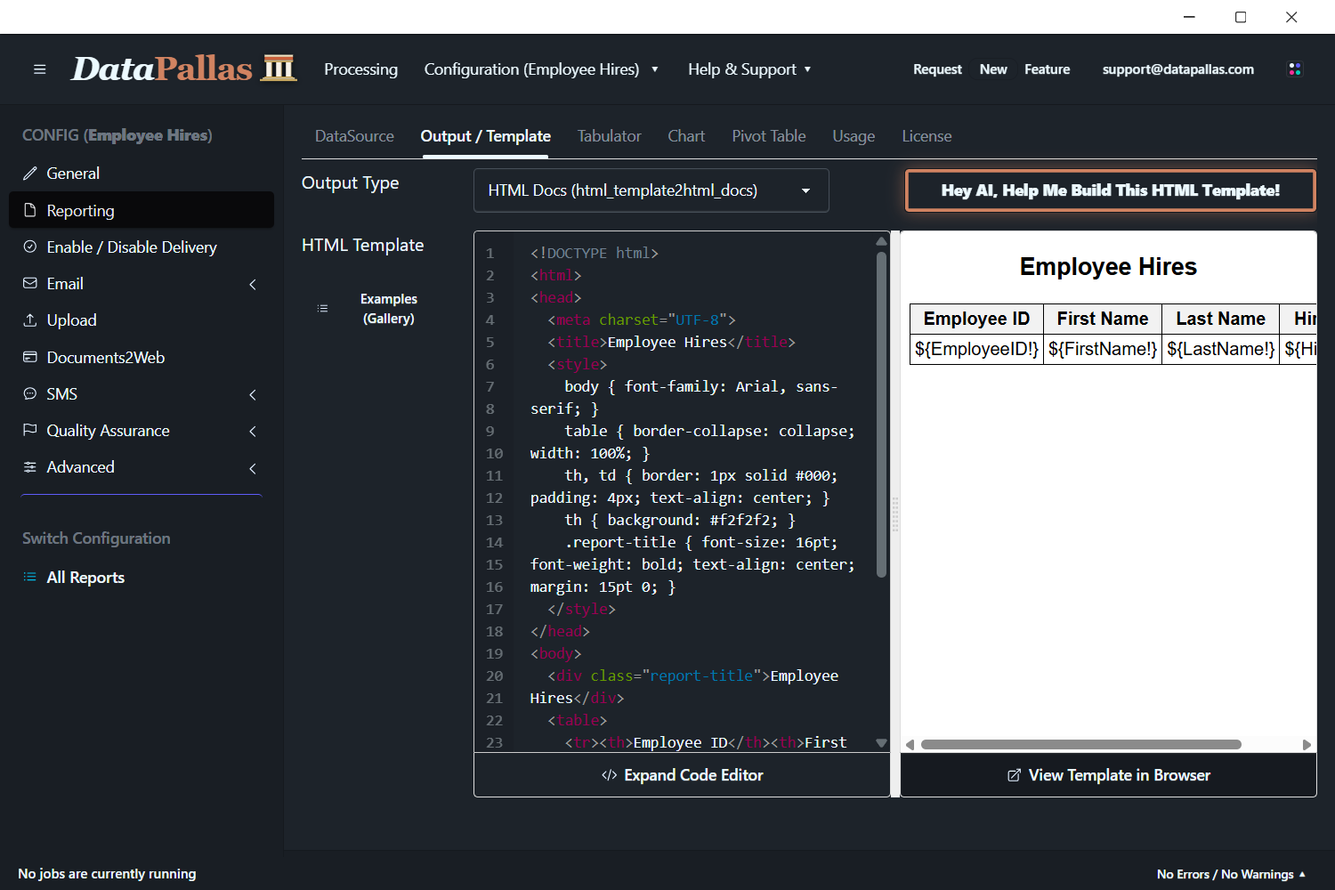 DataPallas 2HTML Output Template (updated -dp)