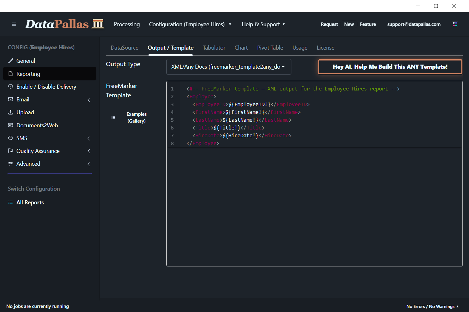 DataPallas XML, JSON and any textual Output Configuration (updated -dp)