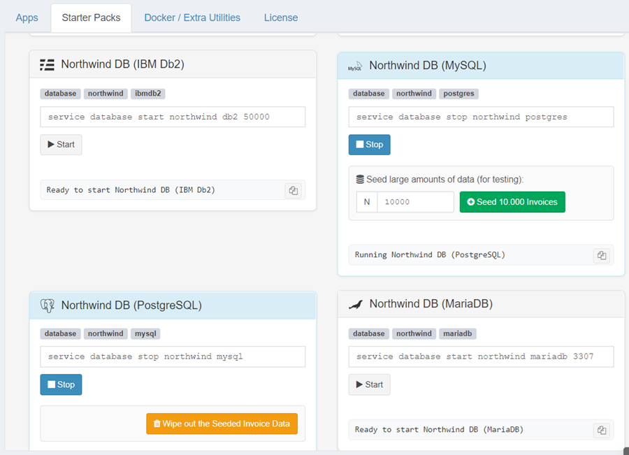 DataPallas Starter Packs — Seed large amounts of data for testing