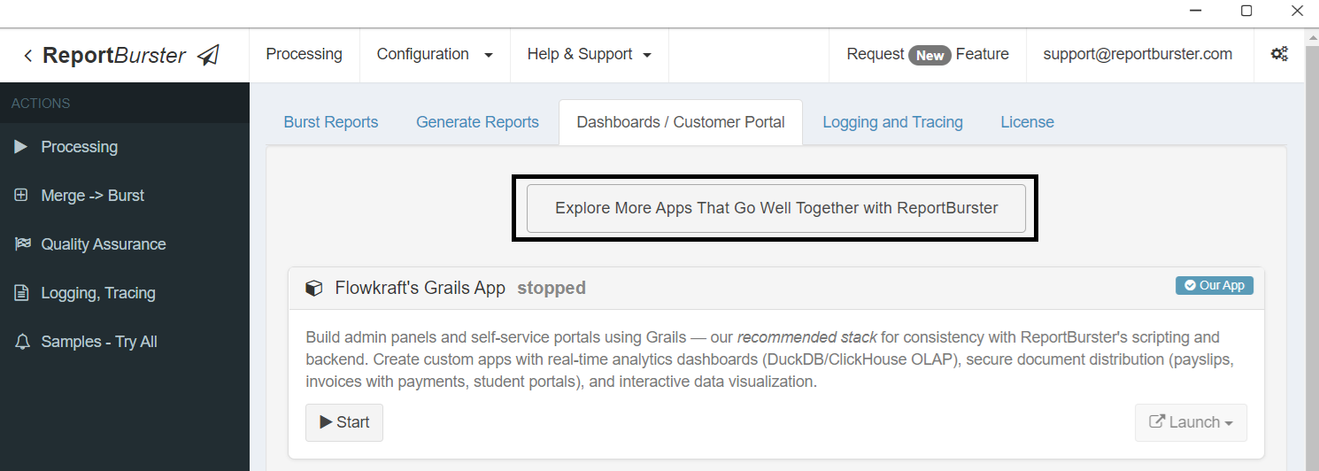 Navigate to AI Hub — Dashboards / Customer Portal tab in DataPallas