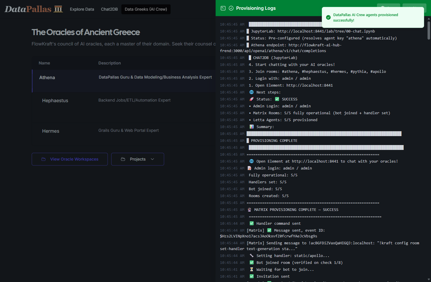 AI Crew provisioning complete