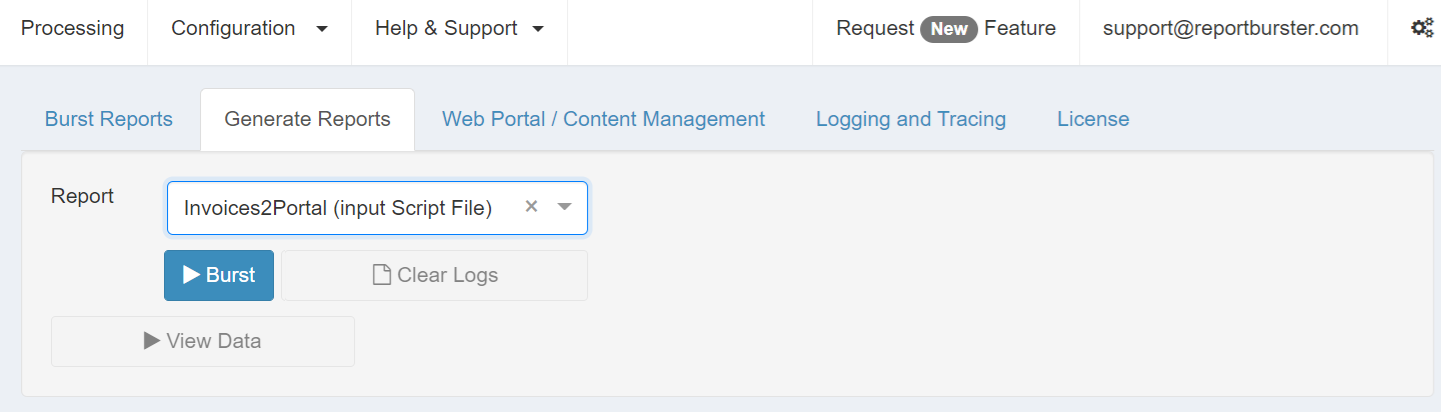 DataPallas Portal Invoices2Portal execution